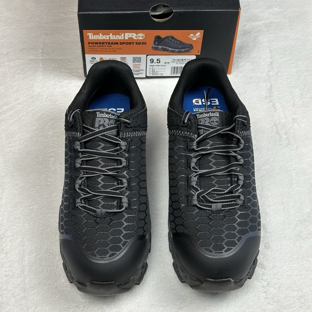 Timberland Pro Powertrain Sport SD35 Women's Alloy Toe ESD Black 9.5M MSRP $130